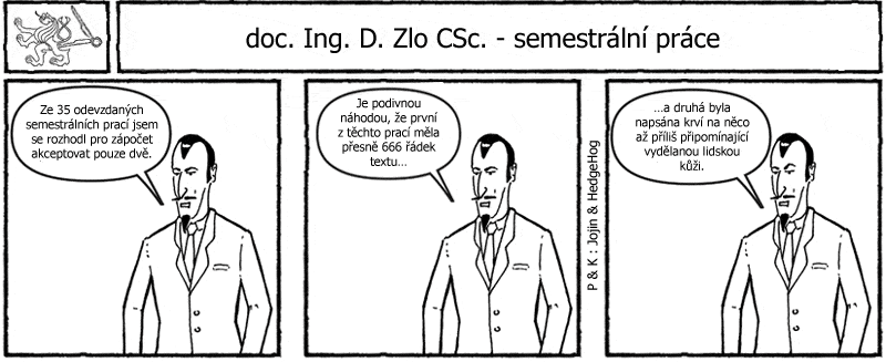 Studentův komiksový strip